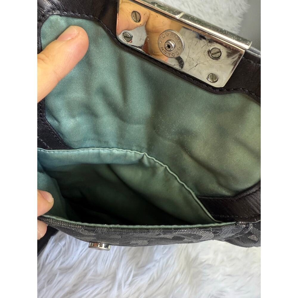 COACH Kristin Silver Black Crossbody - Picture 10 of 12